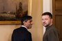 Britains Prime Minister Rishi Sunak (L) hosts Ukraines President Volodymyr Zelensky for a meeting inside 10 Downing Street in central London on February 8, 2023. - Ukraines President Volodymyr Zelensky on Wednesday hailed Britain as one of the first countries to support Ukraine after Russia invaded, on his first visit to London since the war broke out nearly a year ago. (Photo by Dan Kitwood / POOL / AFP)<!-- NICAID(15343096) -->