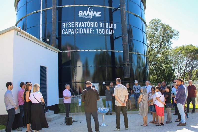 Samae qualifica distribuição de água para o Reolon. Autarquia entregou à comunidade reservatório com capacidade para 1,5 milhão de litros<!-- NICAID(15347415) -->