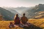 Casal apaixonado fazendo piquenique nos Alpes Dolomitas. Foto: radekcho / stock.adobe.comFonte: 615579227<!-- NICAID(15517905) -->