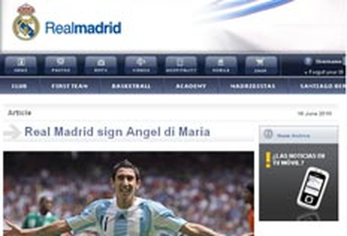 Reprodução, realmadrid.com / null